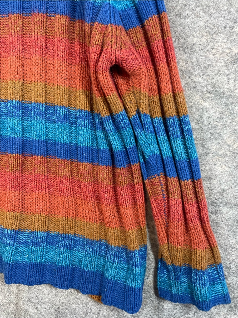 Vintage Spanner Colorblock Wool Blend Argyle Knit Sweater Knit XL Relaxed Fit - Picture 7 of 16